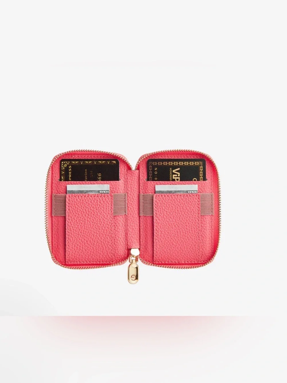 Custype Original Design Square Stand Detachable Zipper Wallet Case – Peach Pink